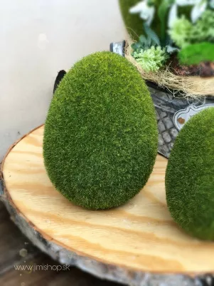 Veľkonočné vajíčko, imitácia machu 15 cm 