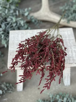 Kytička vres, plast, 38cm, bordová 