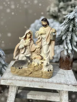 Betlehem, Soška Svätá rodina 1, výška 20 cm, šírka 16 cm, polyresin 