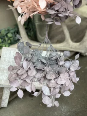 Zeleň farebná, ploché okrúhle listy, plast, 38 cm, Ružová