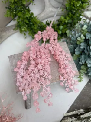 Konár malé bodliačiky, 76cm (z toho len bodliačiky 38cm) plast, ružové 
